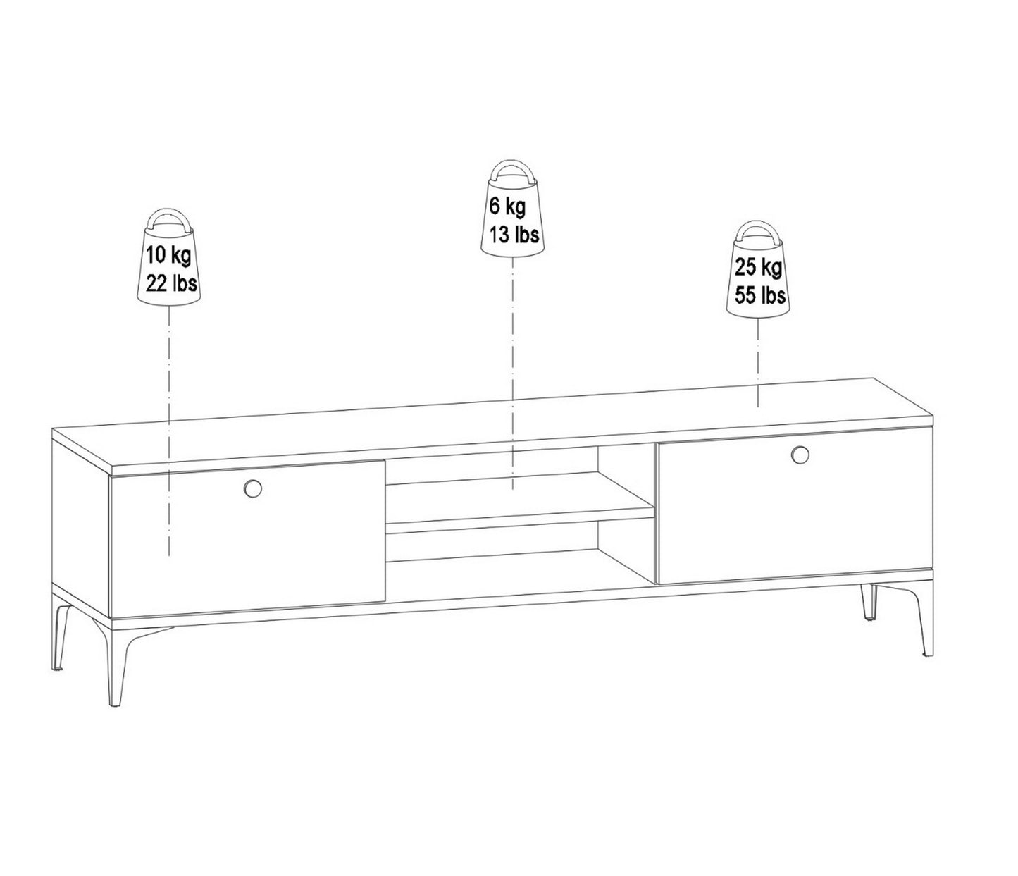 Nico Industrial TV Stand